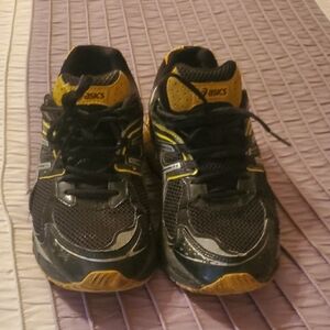 Asics Black and Yellow Athletic Sneakers